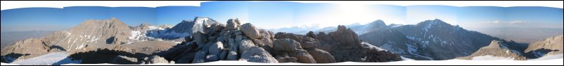 Panoramic 03 Summit shot from Peak 13,000 with Williamson, Tyndall and everything else